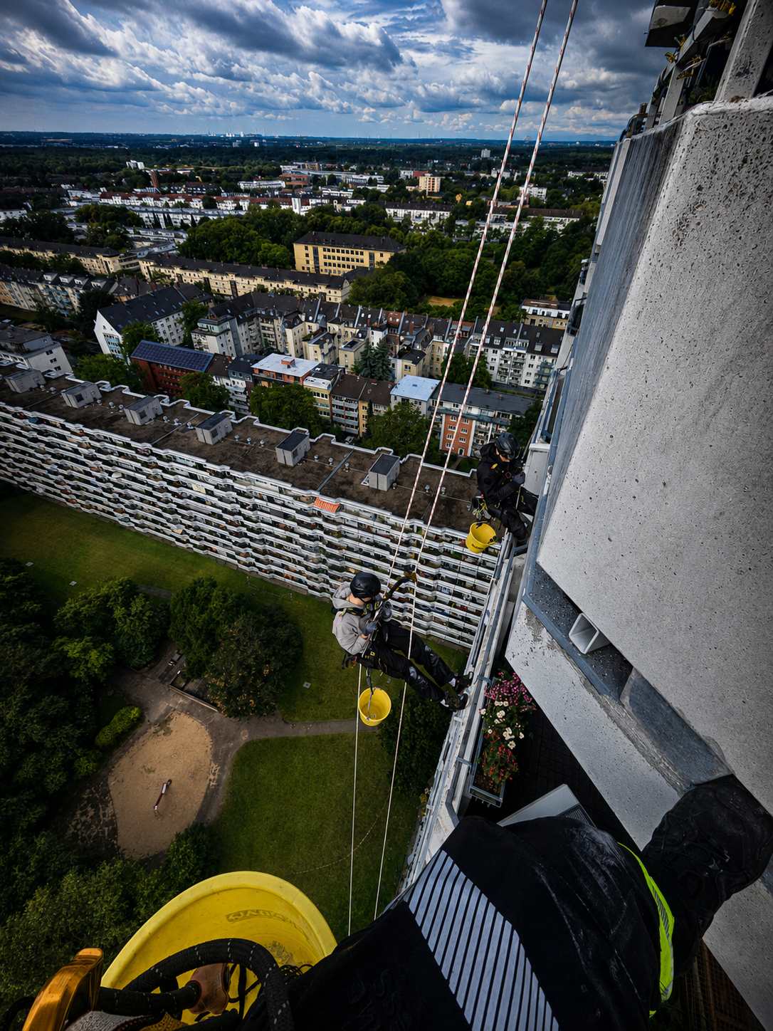 Hochhaus-Fassadenreinigung